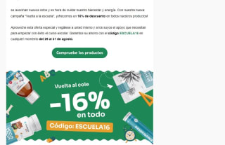 16% de descuento con la vuelta al cole desde futunatura