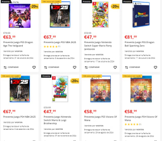 Cupón del 15% en carrito para Videojuegos