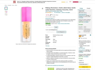 Aceite Labial Nutritivo Makeup Revolution a solo 2,84€