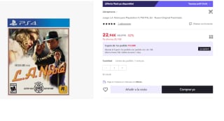 Juego PS4 L.A. Noire por 22.94€ (Cuenta Nueva 13.76€)