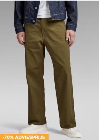Diverse G-Star heren chino broeken vanaf €32,98