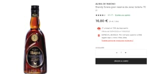 2 unidades de Brandy Alma de Magno 70cl por 21.84€
