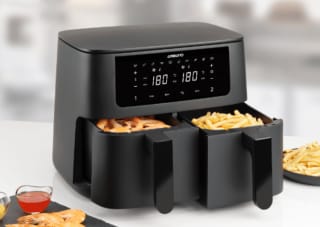 AMBIANO Dubbele airfryer 2600watt voor €69,99 bij de Aldi