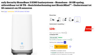 Eufy S380 HomeBase 3 voor €129 bij Bol