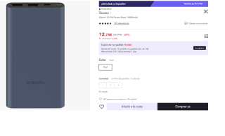 Xiaomi 22.5W Power Bank 10000mAh por 12.75€ (Cuenta Nueva 7.65€)