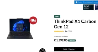 ThinkPad X1 Carbon Gen 12 voor €1.599 bij Lenovo