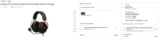 Casque gaming pro filaire HyperX Cloud Alpha à 99,99€
