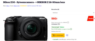 Nikon Z30 - Syteemcamera - + NIKKOR Z 16-50mm lens voor €593 bij Bol