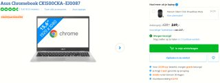 ASUS Chromebook CX1500CKA-EJ0087 - 15.6 inch voor €249 bij Coolblue
