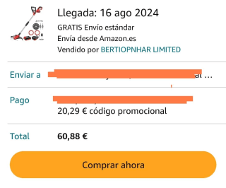 Desbrozadora Bateria 21V con accesorios por 60,88€