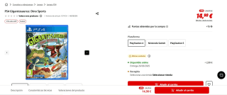 PS4 Gigantosaurus: Dino Sports por 12,74