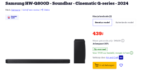 Samsung HW-Q800D - Soundbar - Cinematic Q-series - 2024 voor €439 bij Bol
