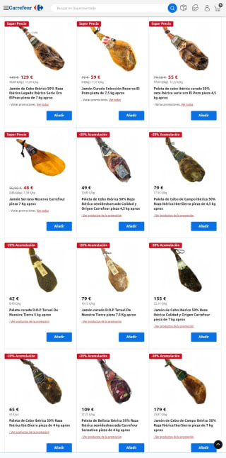 Acumulación Club de -20% en Jamones y Paletas.