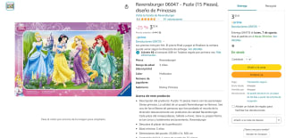 Puzzle de 15 piezas disney proncesas marca Ravensburger por 3,55€