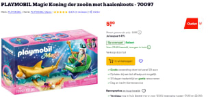 PLAYMOBIL Magic Koning der zeeën met haaienkoets - 70097 voor €5,90 bij bol.com