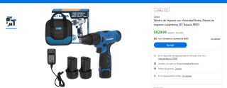 Taladro de Impacto con Velocidad Doble Galaxia por $830 en Walmart