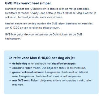 Onbeperkt reizen in Amsterdam met alle GVB-lijnen voor Max € 10,00 per dag