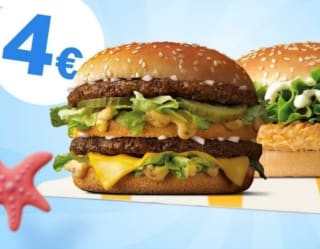 Dos hamburguesas a elegir a tan solo 4€ de MCdonalds