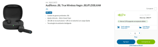 Audífonos JBL Vibe Flex por $799 en Sam's Club