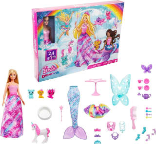 Barbie Dreamtopia sprookjes Adventskalender voor €13,99 bij Amazon
