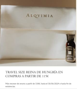 Agua de la Reina de Hungría gratis por compra