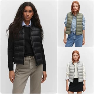 Chaleco acolchado ultra ligero Mango (tallas de XS a XL dependiendo del color) por 7,99€