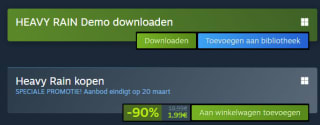 Heavy Rain voor €1,99 via Steam.