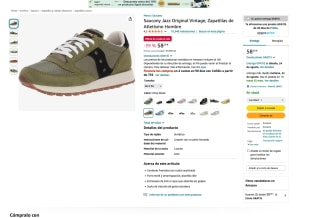 Zapatillas Saucony Jazz Original Vintage Hombre por solo 58,29€