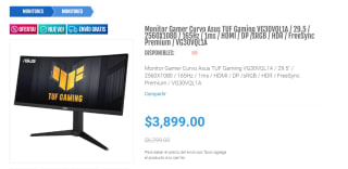 Monitor Curvo Asus TUF VG30VQL1A 29.5" bien barato