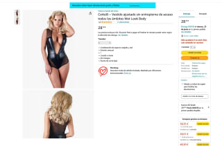 Lencería Cottelli ajustado sin entrepierna por solo 28,16€