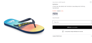 Chanclas de dedo de hombre Java Beyond Infinity Quiksilver por 5.45€