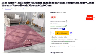 Paco Home Vloerkleed Woonkamer Imitatiebont 80 x 300 cm voor €13,95 bij Bol