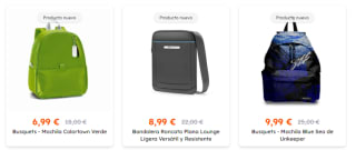 Recopilación de Bolsas, mochilas y bandoleras desde 1,99€