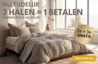3 halen 1 betalen op beddengoed en kussens bij Dekbed-Discounter