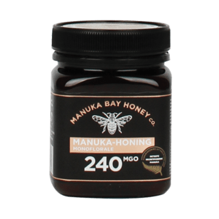 60%korting bij Holland and Barrett op Manuka Bay Honey Manuka Honing Monofloral MGO 240 - 250gr