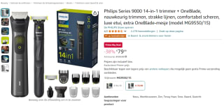 Philips Series 9000 14-in-1 trimmer + OneBlade voor €79,99 met Amazon Prime