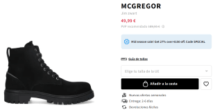 Botas para Hombre MCGREGOR Jim zwart por 49.9€