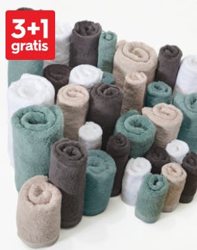 3+1 gratis op hotel handdoeken bij HEMA