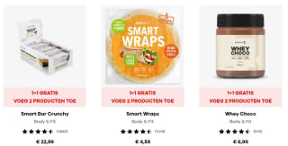 1 + 1 GRATIS op geselecteerde producten bij Body and Fit
