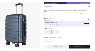Maleta de Cabina 4 Ruedas de Viaje Semirigida 18.69€ (Cuenta Nueva 11.21€)