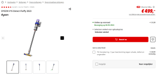 Dyson V15 Detect Fluffy stofzuiger voor €499 bij Mediamarkt