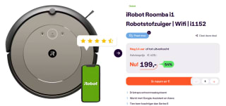 iRobot® Roomba® i1 Robotstofzuiger voor €199 bij Ibood