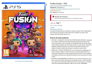 Funko Fusion PlayStation 5 por 16,10€.