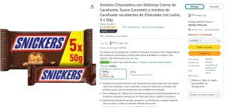 Pack 15 Snickers Chocolatina con Crema de Cacahuete por 6,68€