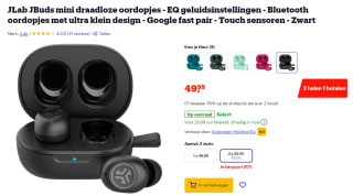 2 voor de prijs van 1 op JLab JBuds mini oordopjes (€25,99 per paar) bij Bol