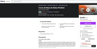 Curso base de Datos Firebird Gratis con Udemy