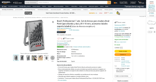 Set 7 brocas Bosch Professional por 4,44€