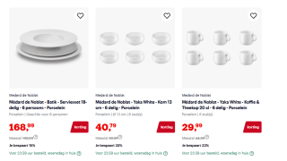 Tot 33% korting op Medard de Noblat servies bij Bol.
