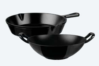 Gietijzeren pan of wok Ø 24 cm of Ø 32 cm vanaf €14,99 bij de Aldi