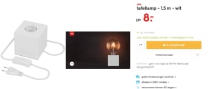 Mat witte tafellamp voor maar €8 bij de Hema